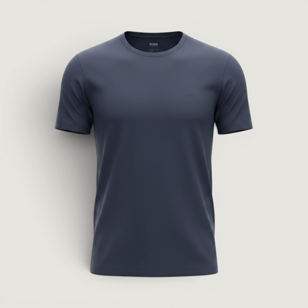 Hugo Boss T-Shirt Mens Medium Navy Blue Short Sleeve Crew Neck Logo Tee